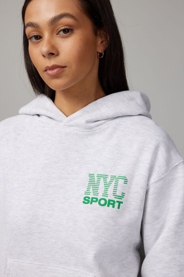 Graphic Hoodie, SILVER MARLE/NY SPORT