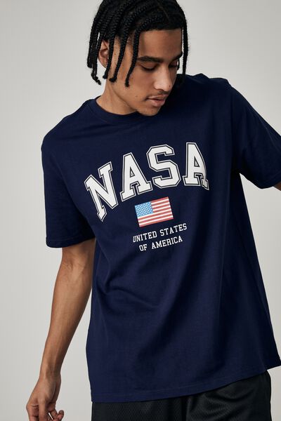 Regular Nasa T Shirt, LCN NAS USA NAVY/NASA STATES