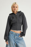 Notion Corset Zip Through Hoodie, NTN SLATE/OBLIVION 75 - example image 1