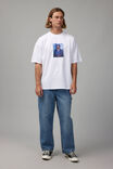 Oversized Music Merch T Shirt, LCN BRA WHITE/TUPAC PORTRAIT - alternate image 2
