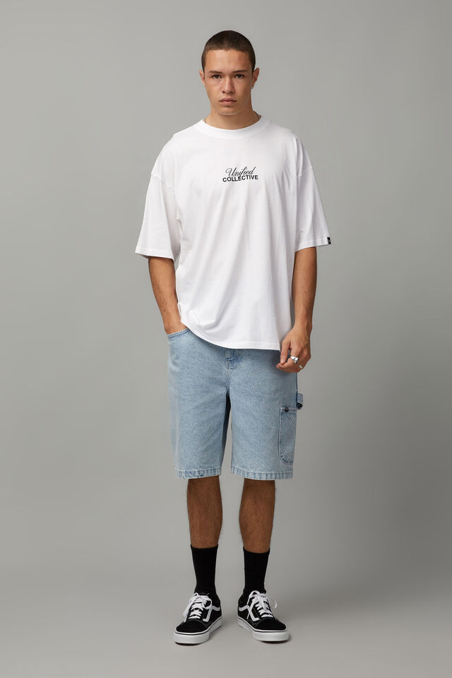 Box Fit Unified Tshirt, WHITE/RUCKER