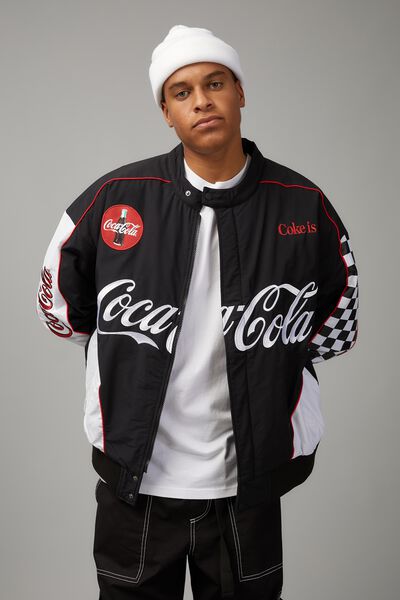 Coca-Cola Racing Jacket, LCN COCA COLA BLACK