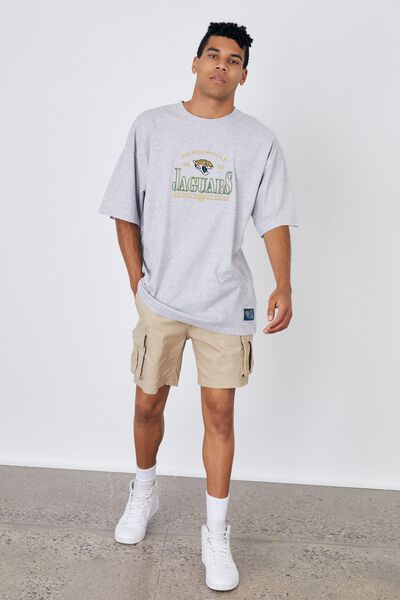 Oversized Nfl T Shirt, LCN NFL GREY MARLE/JAGUARS