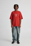 Oversized Nba T Shirt, LCN NBA RED CLAY/CHICAGO BULLS HERITAGE - alternate image 2