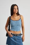 Printed Jersey Cami, BLUE LEOPARD - alternate image 2