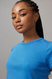 Cropped Fitted Tee, BLUE - alternate image 4