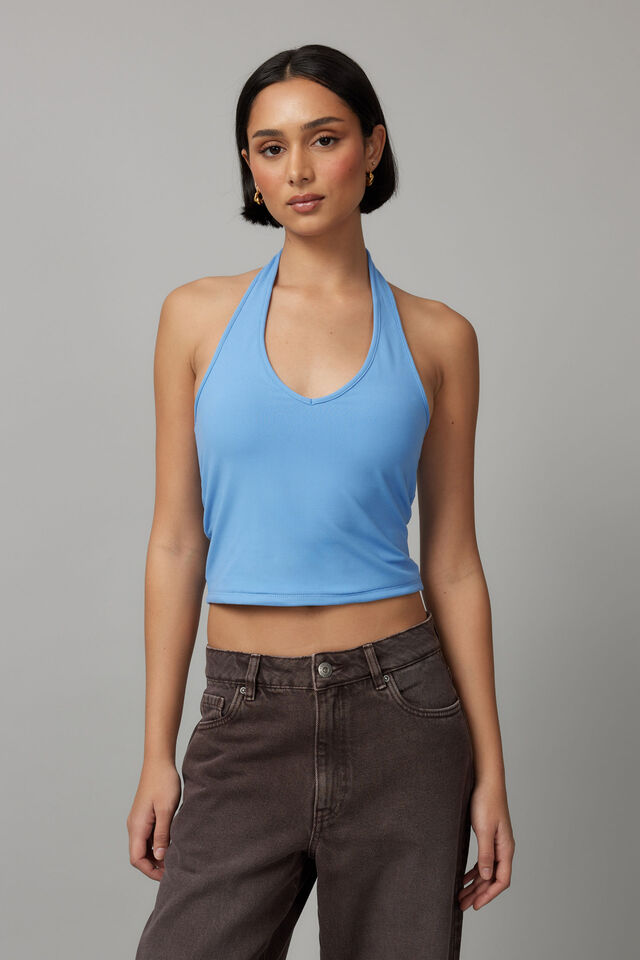 Holly Halter Top, BUSINESS BLUE