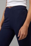 High Waisted Flare Pull On Pant, NAVY - alternate image 4