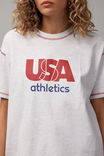 Baggy Graphic Tee, SILVER MARLE/USA ATHLETICS - alternate image 4