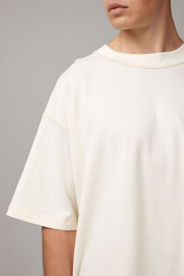 Boxy Cropped Tshirt, EGGSHELL