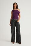 Luca Low Rise Bootleg Jean, STORM BLACK - example image 5