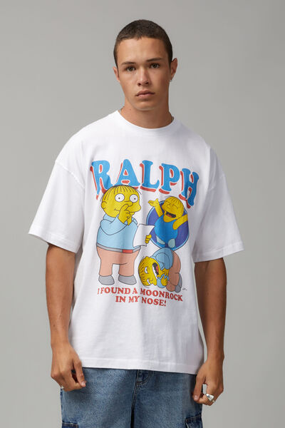 Oversized Simpsons T Shirt, LCN SIM WHITE/RALPH HOMAGE
