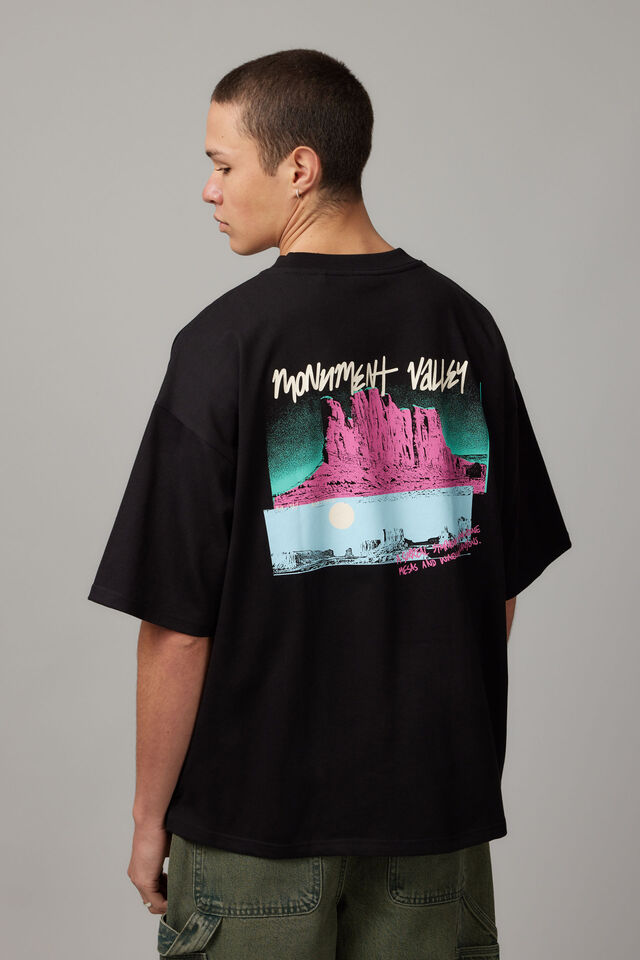 Heavy Weight Box Fit Graphic Tshirt, HH BLACK/MONUMENT VALLEY