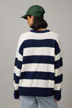 Zephyr Oversized Stripe Knit Crew, NAVY/WHITE STRIPE - alternate image 3