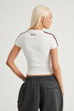 Fitted Graphic Tee, CLOUD/BORDEAUX OG PIPING - example image 3