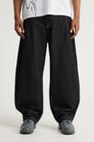 Authentics Semi-Barrel Jean, CRISP BLACK/WHITE STITCH - example image 1