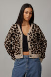 Freya Leopard Knit Cardigan, LEOPARD - alternate image 3
