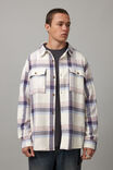 Street Flannel Shirt, OFF WHITE/NAVY CHECK - alternate image 2