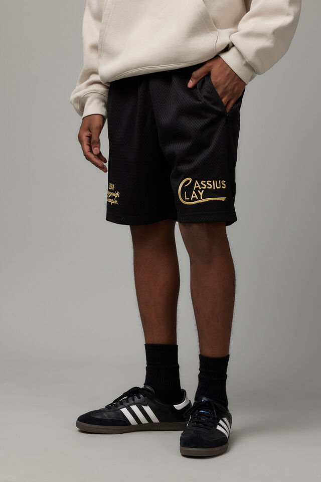 Muhammad Ali Basketball Short, LCN ALI BLACK/CASSIUS CLAY