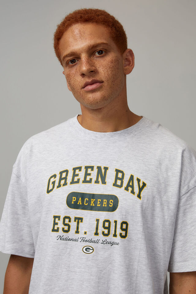 Oversized Nfl T Shirt, LCN NFL SILVER MARLE/PACKERS PROPERTY