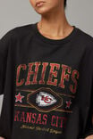 Nfl Baggy Graphic Tee, LCN NFL WASHED BLACK/CHIEFS - alternate image 4