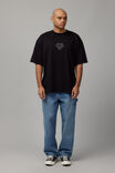 Half Half Box Fit Graphic T Shirt, HH BLACK/HWY RODEO - alternate image 3
