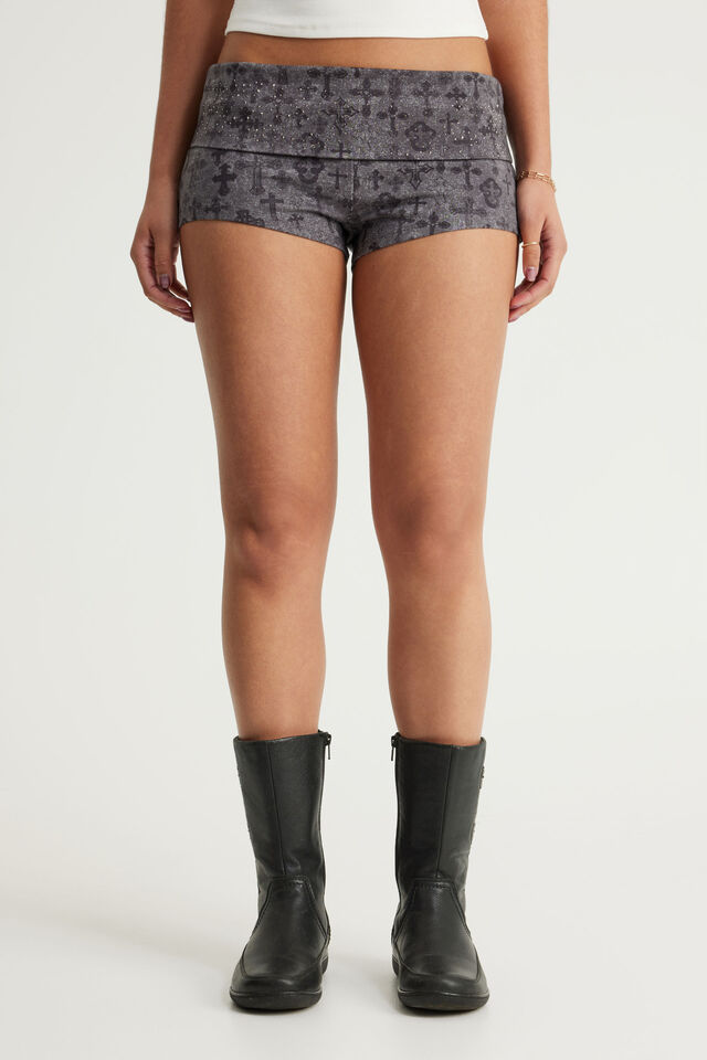 Raya Pull On Short, GRAPHITE/CROSS MY HEART