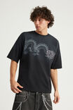 Notion Vintage Graphic Tshirt, NTN WASHED BLACK/SYMMETRICAL DRAGONS - example image 1
