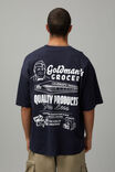Heavy Weight Box Fit Graphic Tshirt, NAVY/GOLDMAN S GROCER - alternate image 3