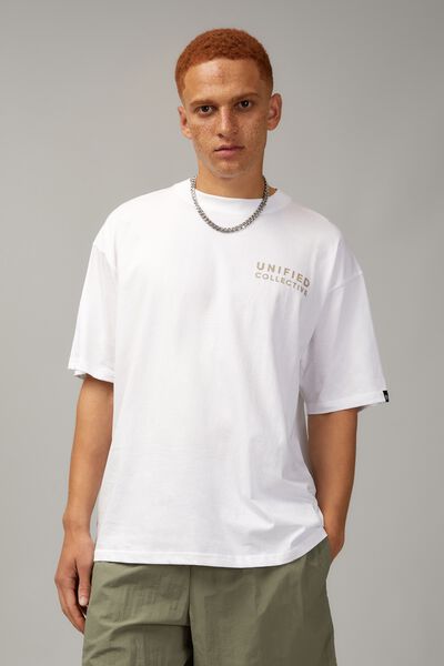 Box Fit Unified Tshirt, WHITE/UNIFIED CENTRE