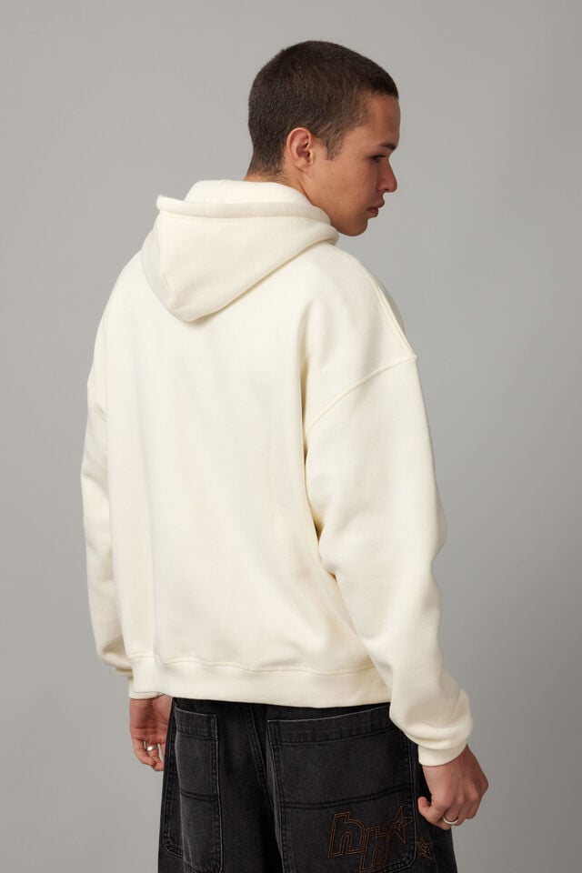 Boxy Cropped Hoodie, WINTER WHITE