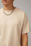 Relaxed Fit Basic T Shirt, BEIGE - alternate image 2