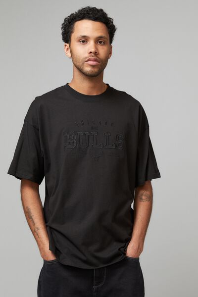 Oversized Nba T Shirt, LCN NBA BLACK/BULLS LOCKUP