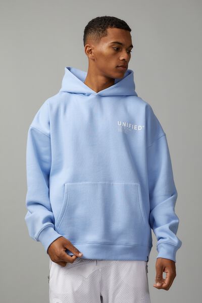 Unified Baggy Graphic Hoodie, CAROLINA BLUE/UNIFIED LOCK UP