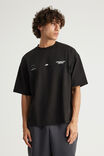 Open Gallery Box Fit Tshirt, OG BLACK/VERTICAL OUTLINE - example image 2