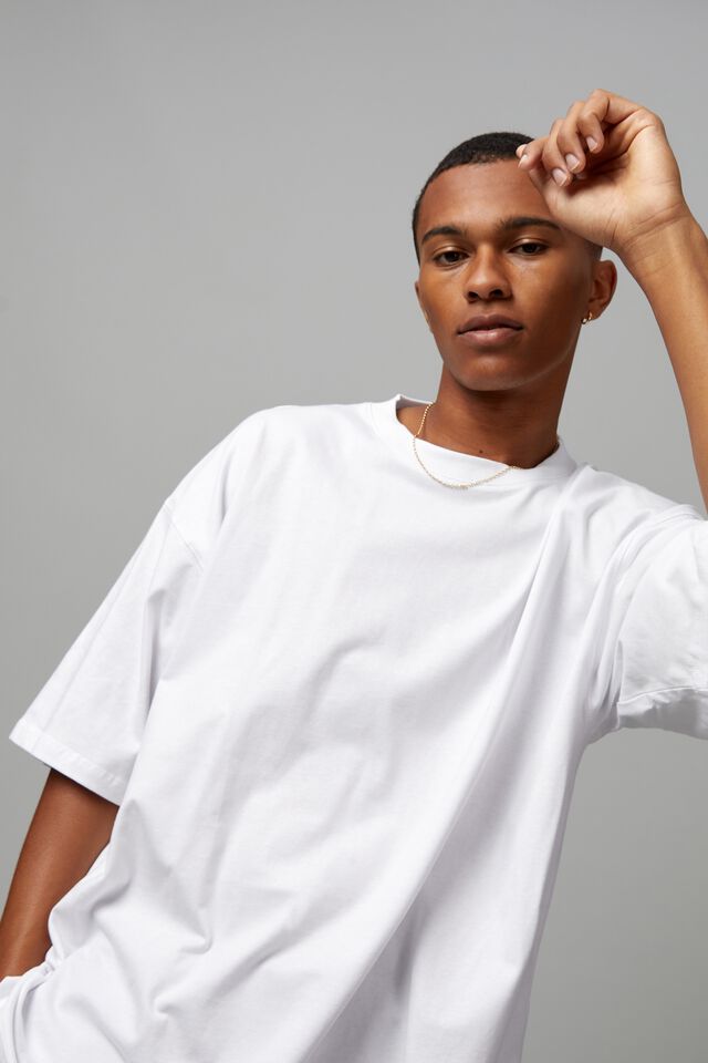 The Box Fit T Shirt, WHITE
