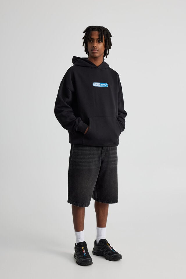 Half Half Hoodie, HH BLACK/HALF HALF PILL