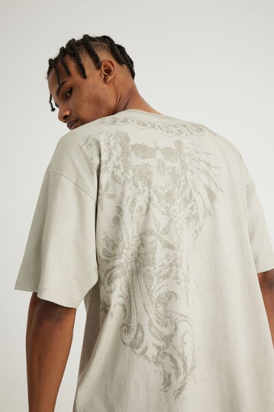 Notion Vintage Graphic Tshirt, NTN WASHED PEBBLE/SKULL N CROSS