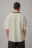 Box Fit Textured T Shirt, WHITE STRIPE - alternate image 3