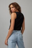 Margot Woven Vest, BLACK - alternate image 3