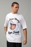 Oversized Music Merch T Shirt, LCN MT WHITE/BIGGIE MEMORY - alternate image 1