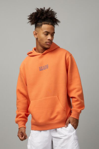 Relaxed Unified Hoodie, DUSTY ORANGE/UNIFIED DESIGN