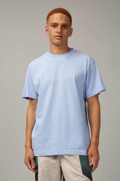 Relaxed Fit Basic T Shirt, CAROLINA BLUE