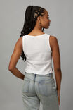 Milla Split Front Woven Vest, WHITE - alternate image 3