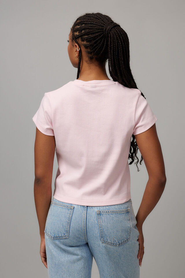 Slim Fit Graphic Tee, TUTU PINK/LUCKY ME