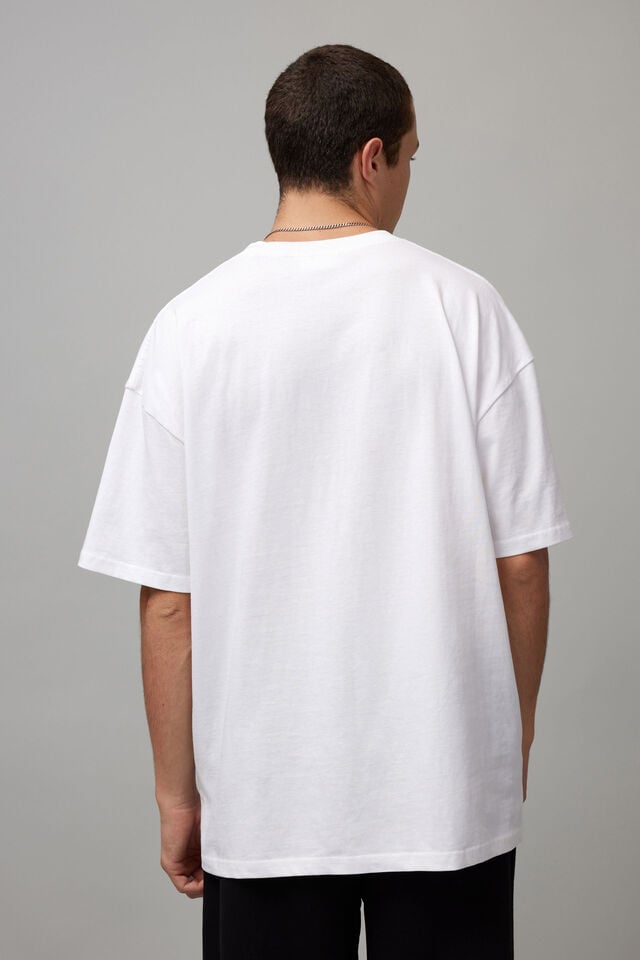 Oversized Music Merch T Shirt, LCN WMG WHITE/BURNA HANDS