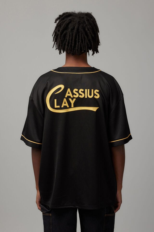 Lcn Muhammad Ali Baseball Shirt, LCN ALI BLACK CASSIUS CLAY