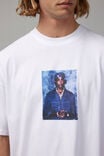 Oversized Music Merch T Shirt, LCN BRA WHITE/TUPAC PORTRAIT - alternate image 4