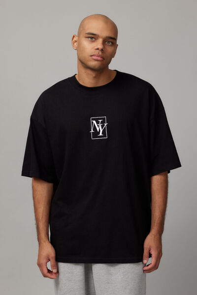 Box Fit Unified Tshirt, UC BLACK/NY SQUARE