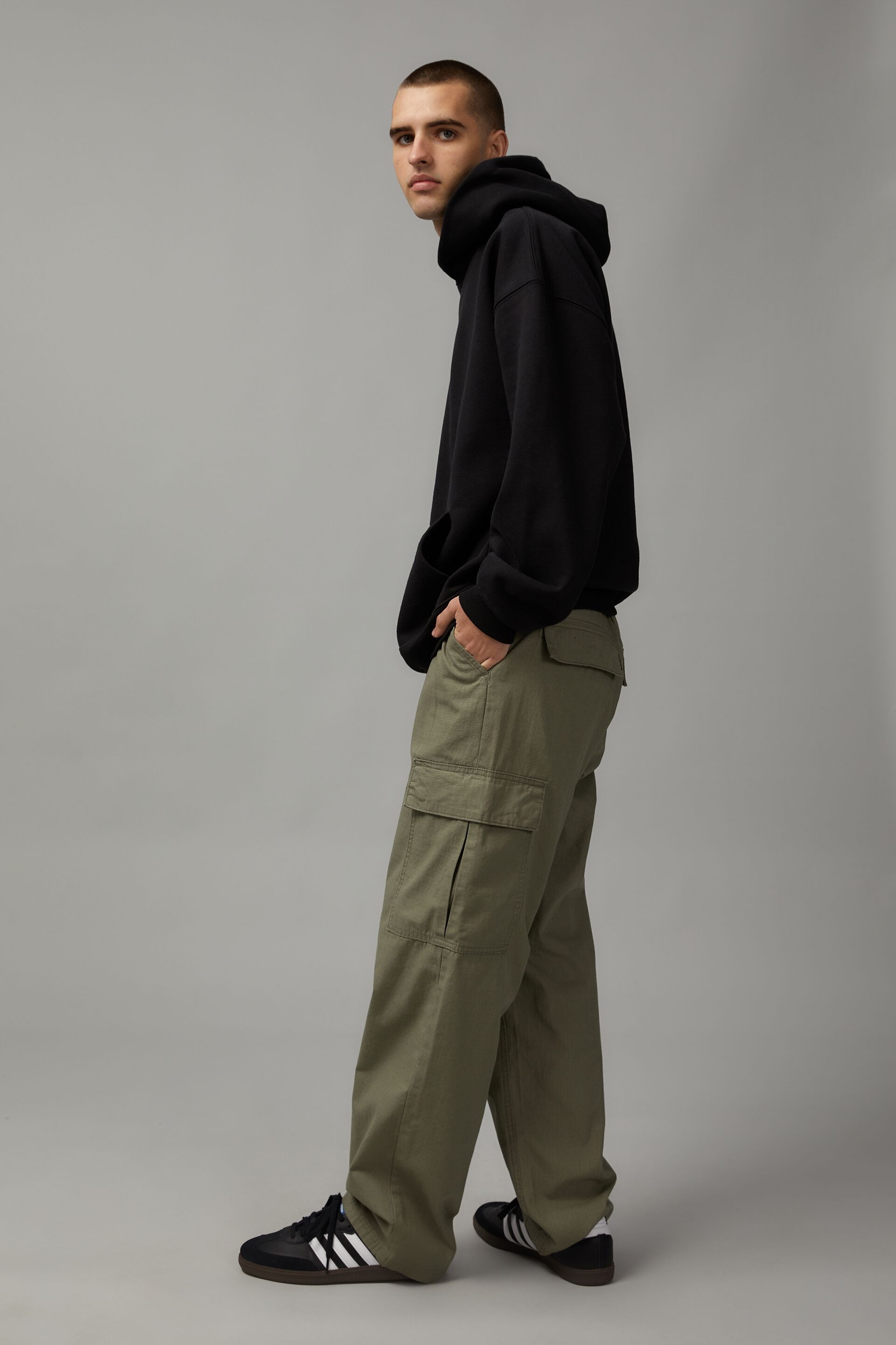 wybzd Women's Adjustable Drawstring Elastic Waist Baggy Cargo Pants  Multi-Pocket Jogging Trousers Khaki S - Walmart.com